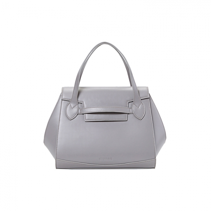 Grey Color Genuine Leather Handbags for Women