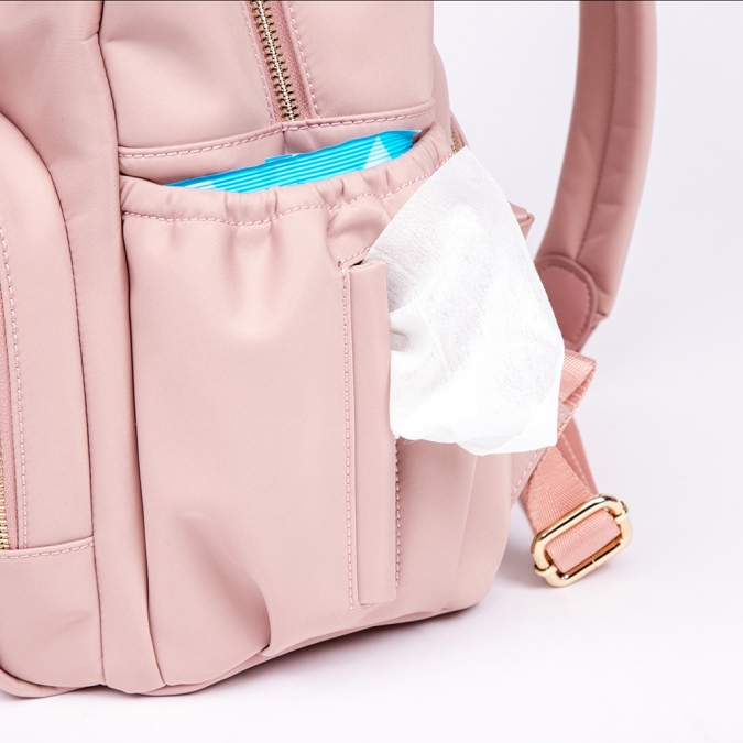 mochila personalizada leve para fraldas à prova d'água com bolso interno removível 