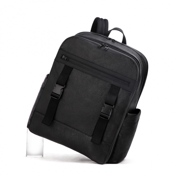 mochila full grain de luxo de grande capacidade para laptop com logotipo personalizado 