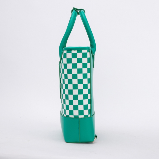 mochila xadrez verde claro 